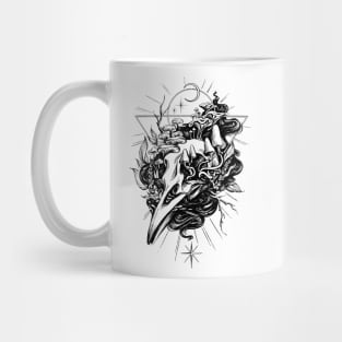 Cottagecore Aesthetic Skull, Mushrooms Aesthetic Mug